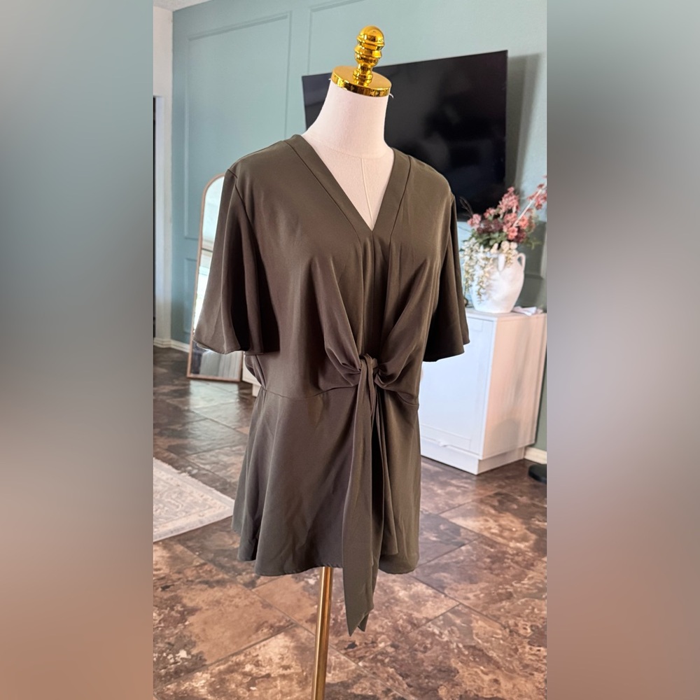 Grace Karin Forest Green Blouse